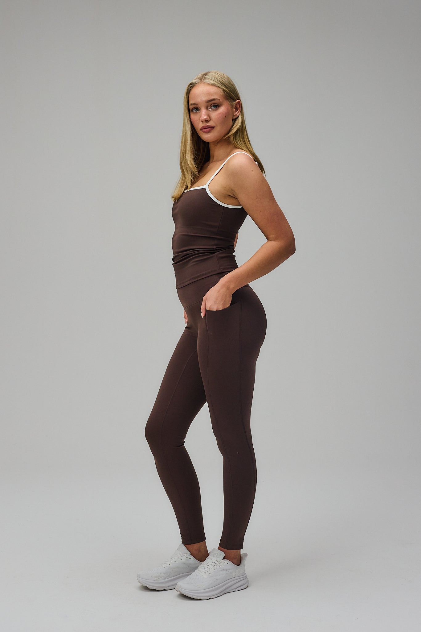 Active Pocket Tights - Pecan Brown
