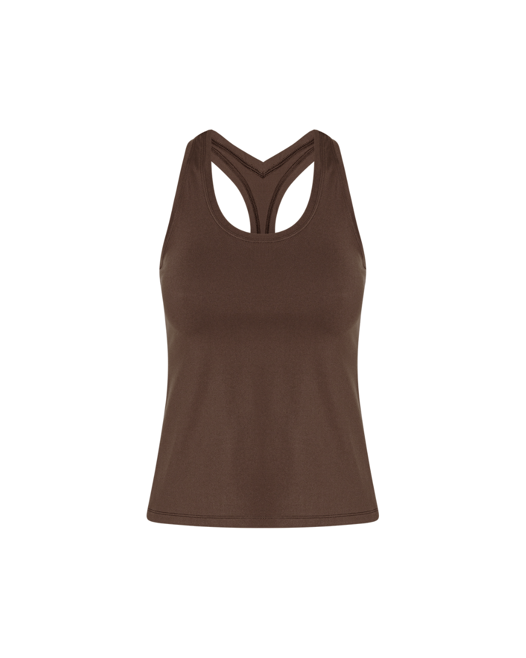 Neaty Racer Tank Top - Pecan Brown