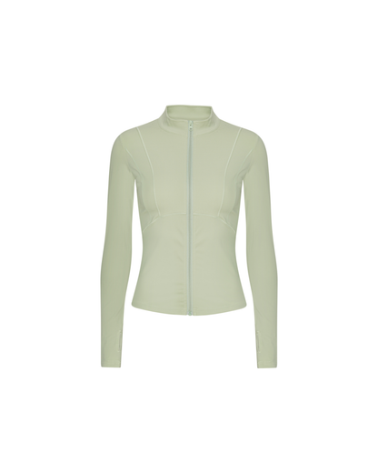 Hyper Zip Blouse - Dusty Green