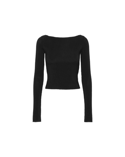 Ballet Long Sleeve Blouse - Black