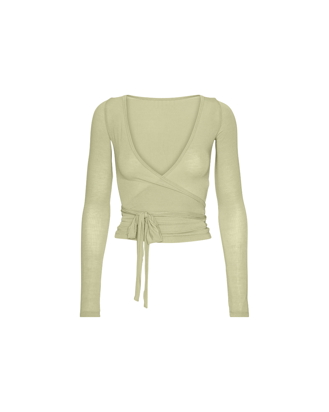 Ballet Wrap Blouse - Dusty Green