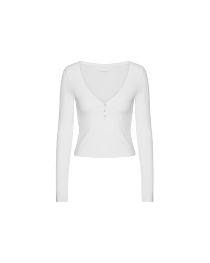 Rib Long Sleeve - White
