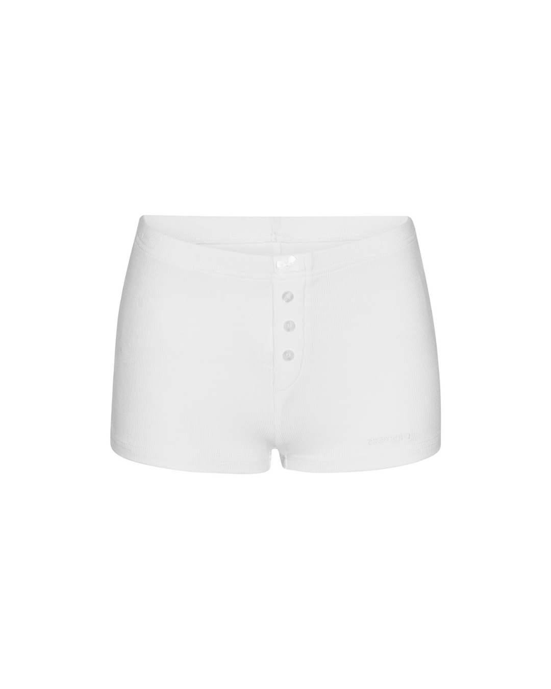Rib Night Shorts - White