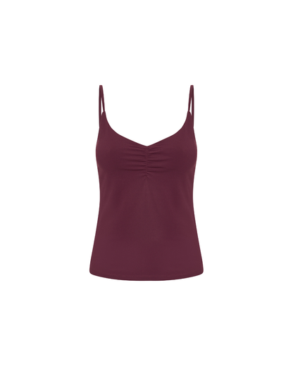 Scrunch Tank Top - Deep Plum