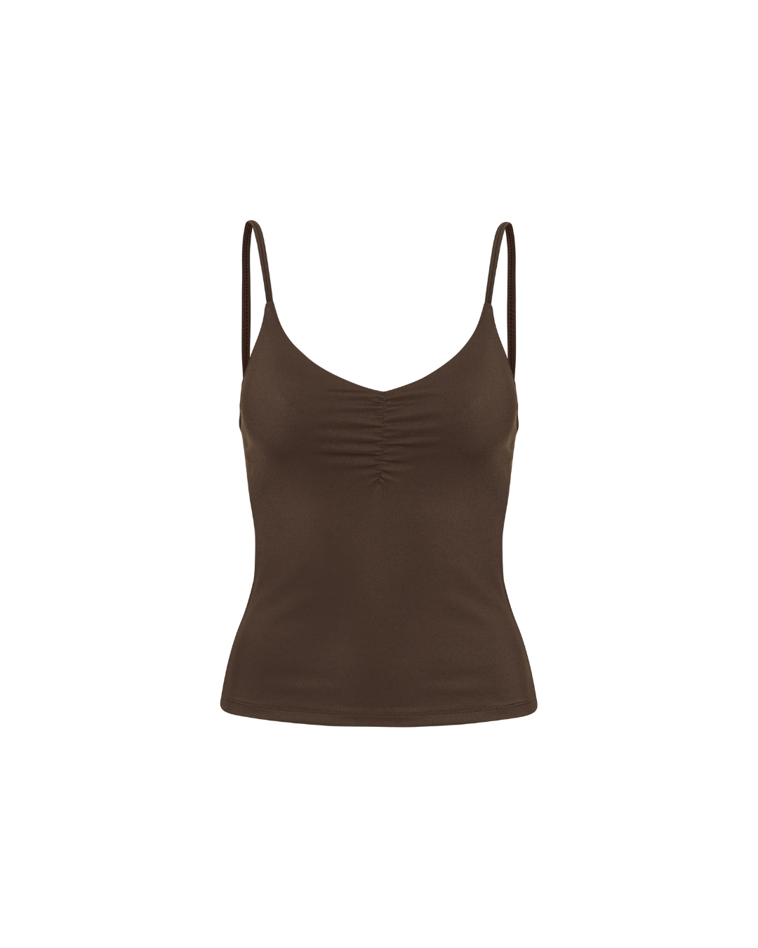 Scrunch Tank Top - Pecan Brown