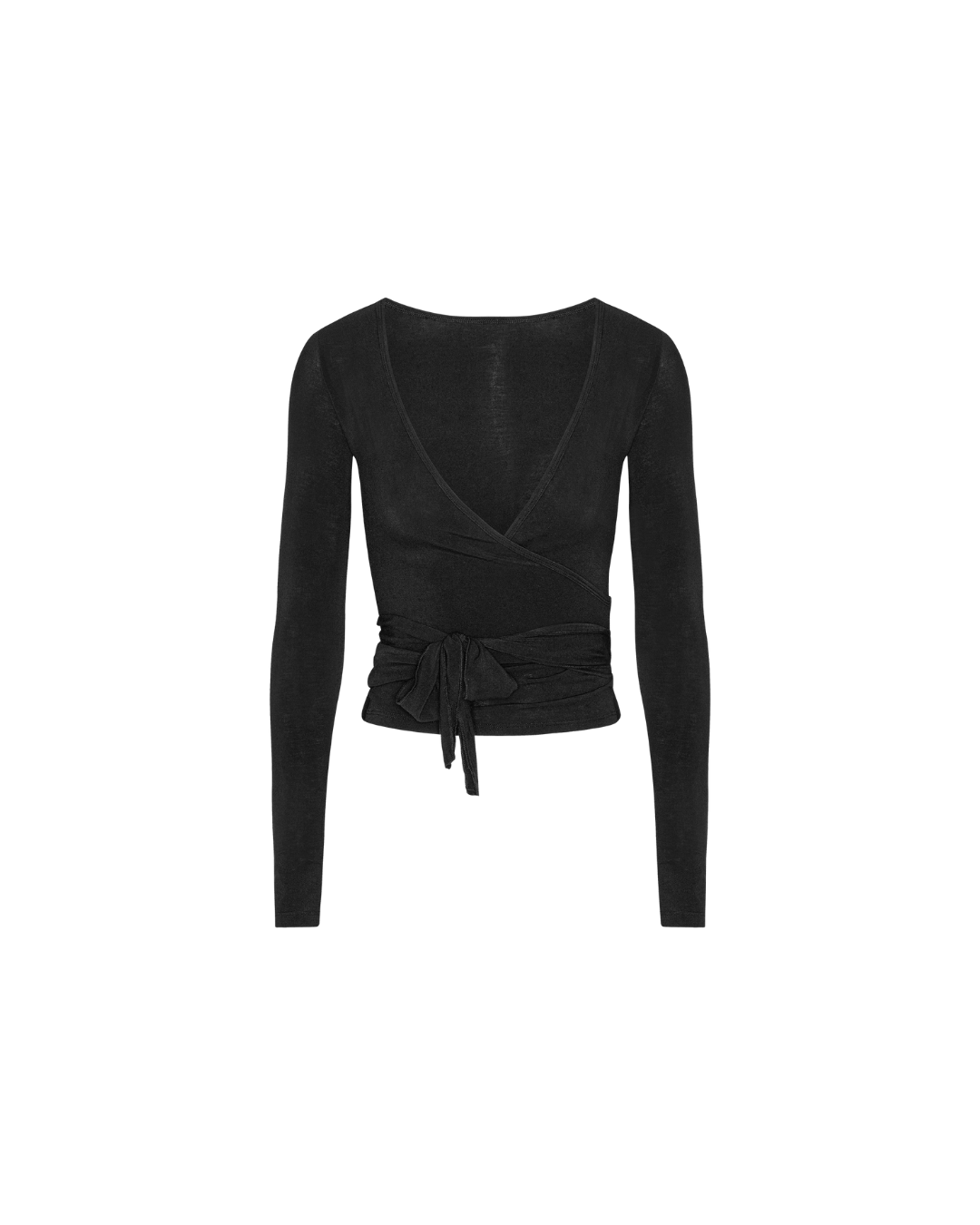 Ballet Wrap Blouse - Black
