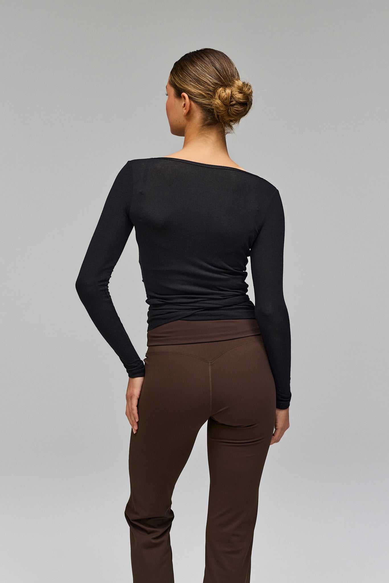 Ballet Wrap Blouse - Black