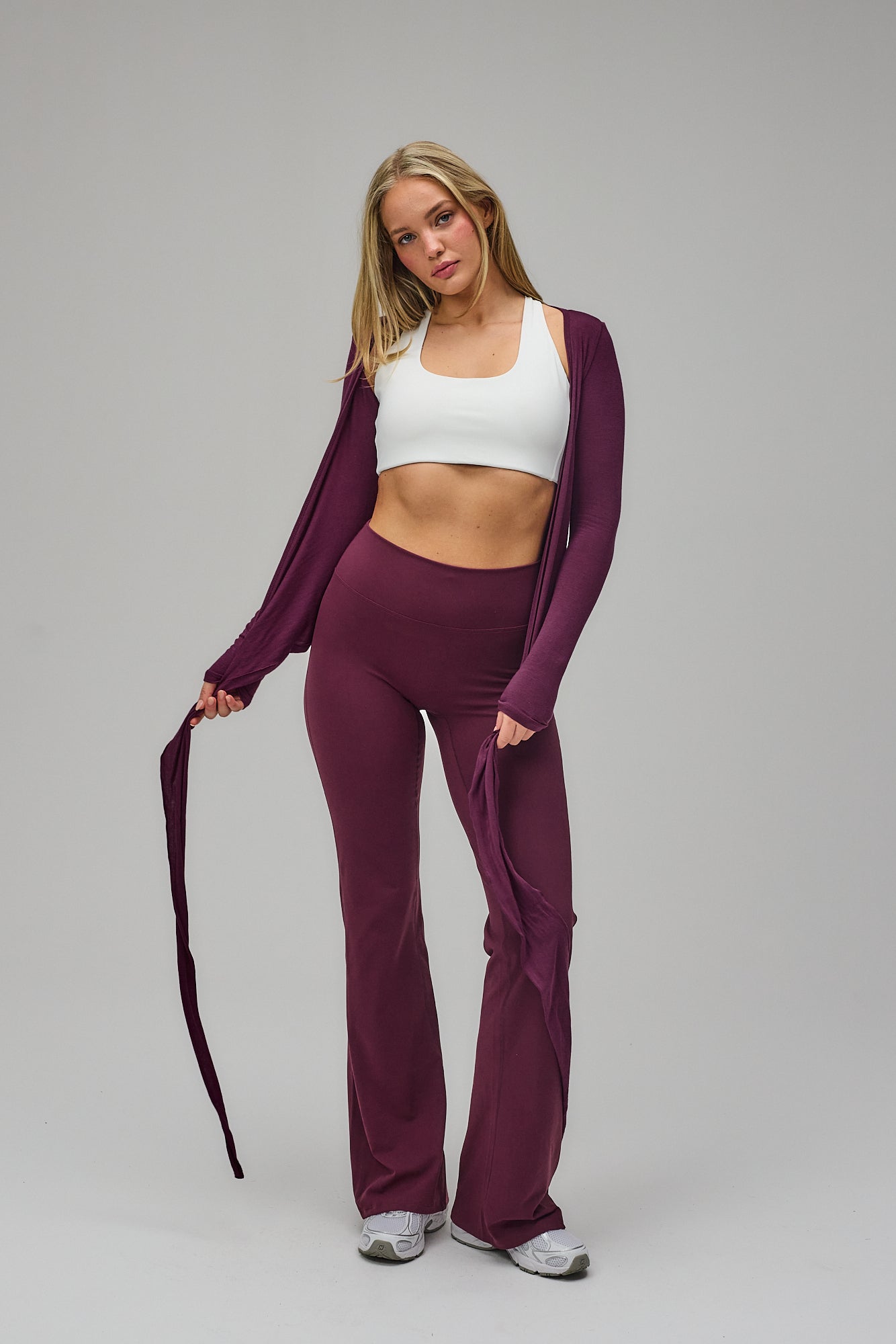 Ballet Wrap Blouse - Deep Plum
