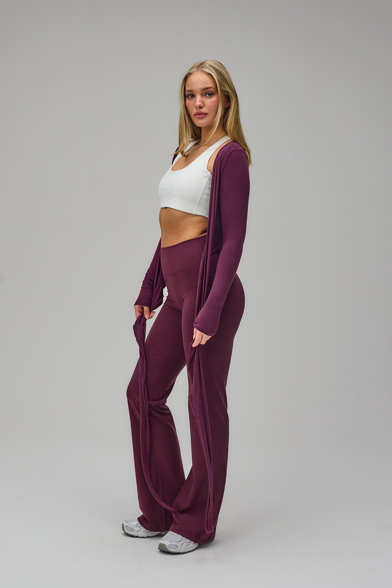 Ballet Wrap Blouse - Deep Plum