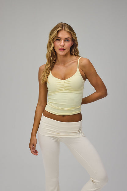 Scrunch Tank Top - Lemon