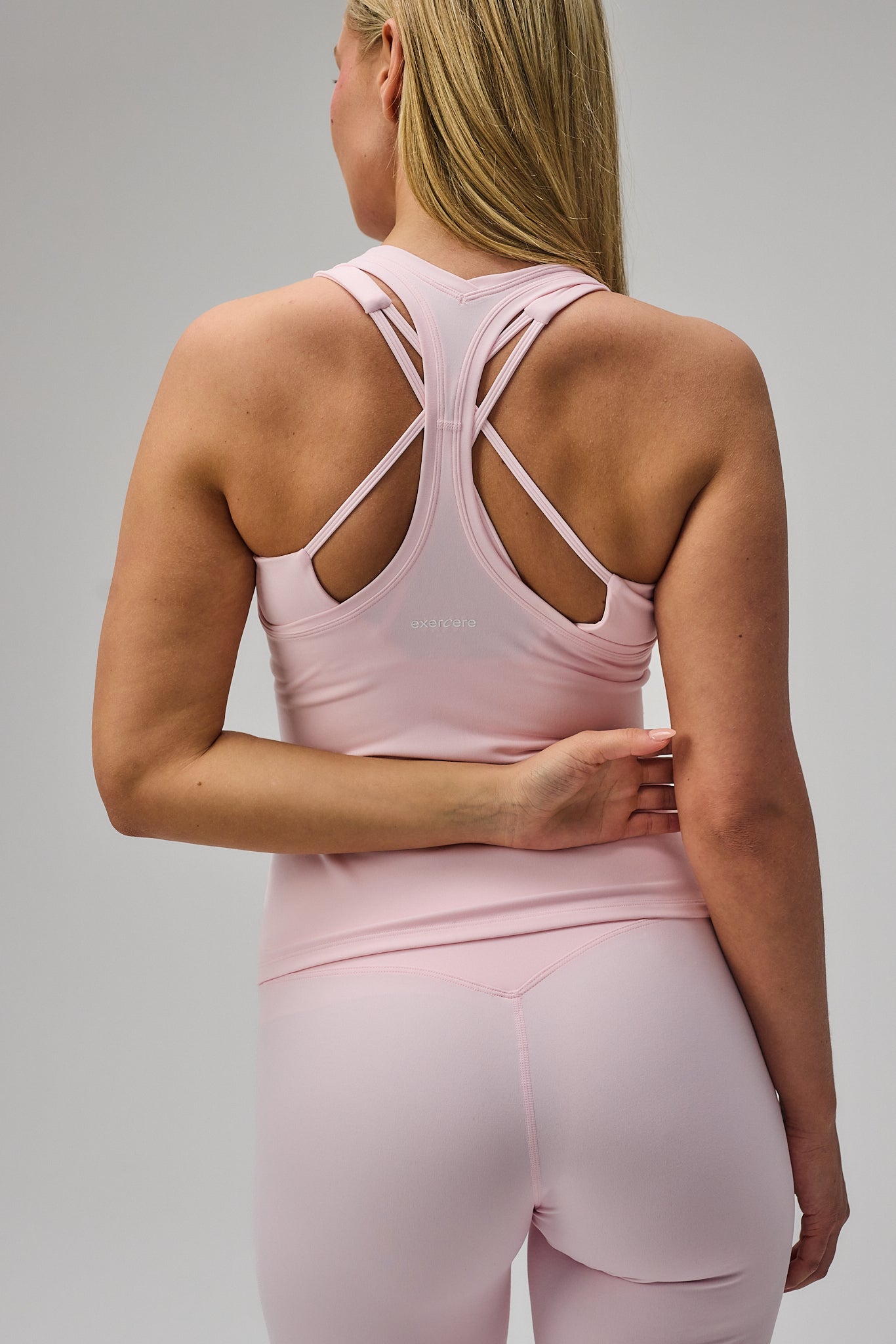 Neaty Racer Tank Top - Soft Pink