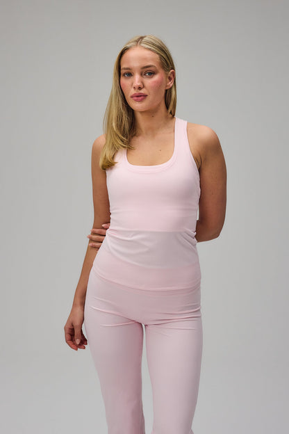 Neaty Racer Tank Top - Soft Pink