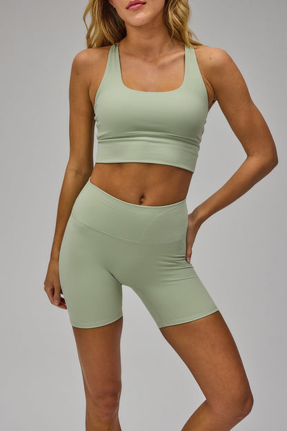 Sculpt Scrunch Shorts - Dusty Green