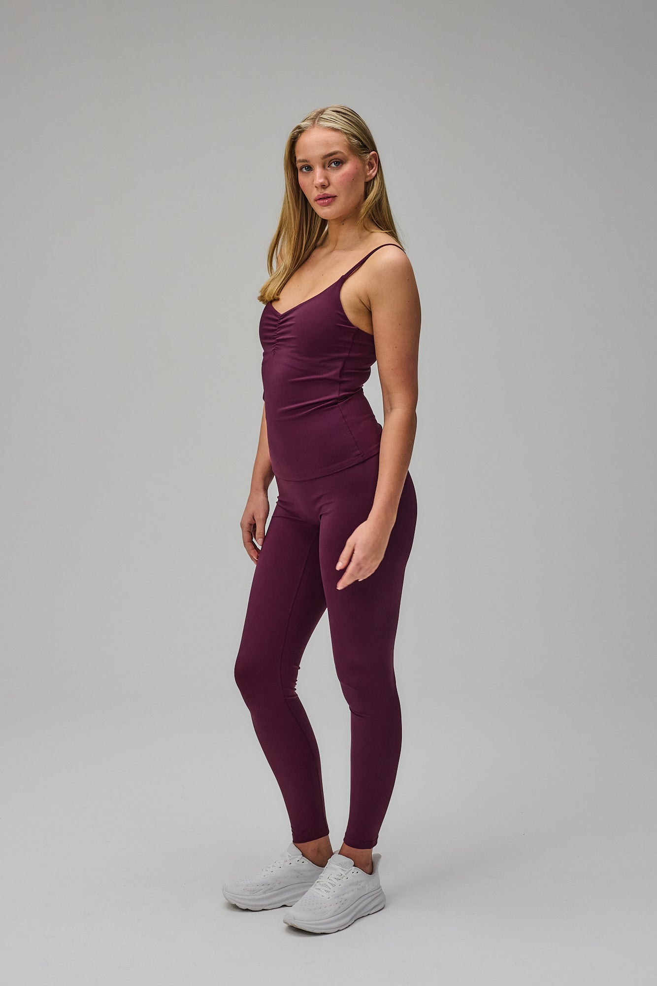 Scrunch Tank Top - Deep Plum