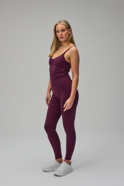 Scrunch Tank Top - Deep Plum