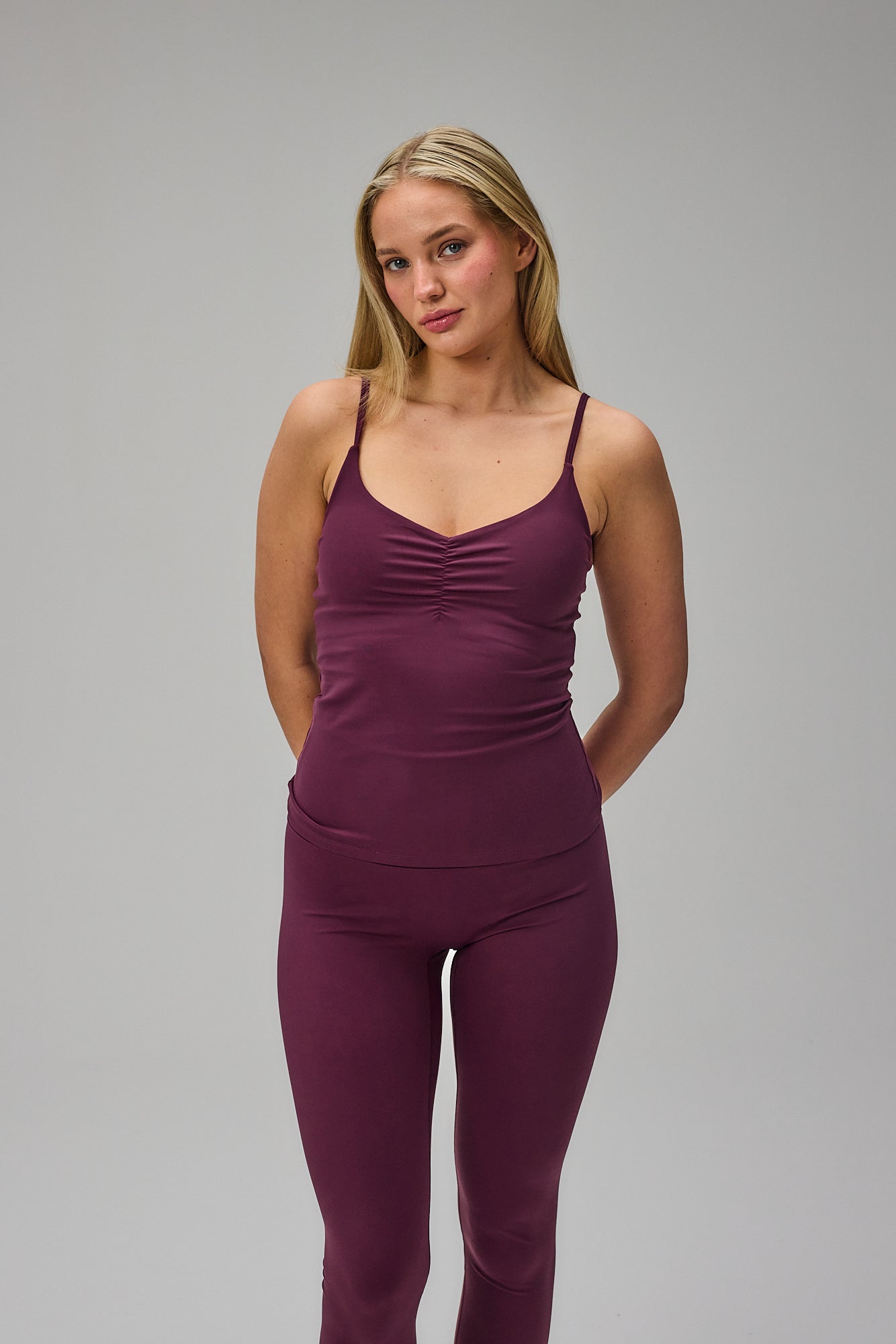 Scrunch Tank Top - Deep Plum