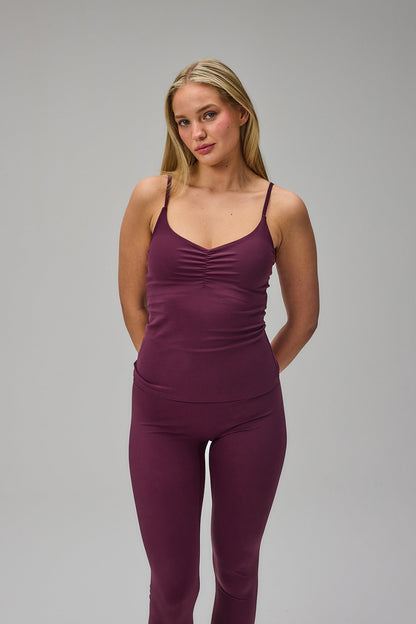 Scrunch Tank Top - Deep Plum