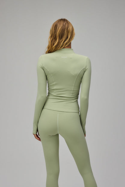 Hyper Zip Blouse - Dusty Green
