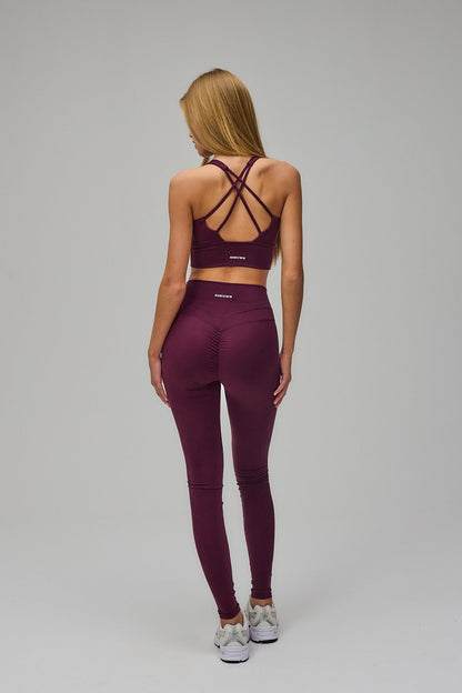 Sculpt Scrunch Tights - Deep Plum