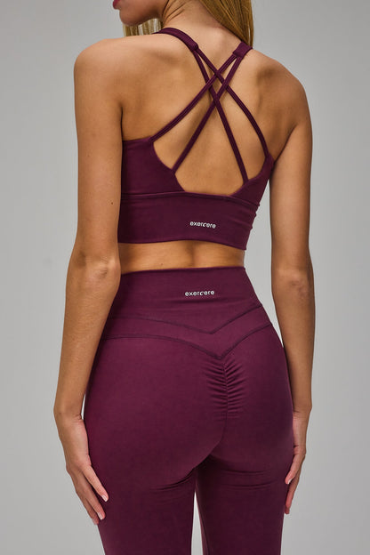 Sculpt Scrunch Tights - Deep Plum