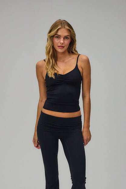 Scrunch Tank Top - Black