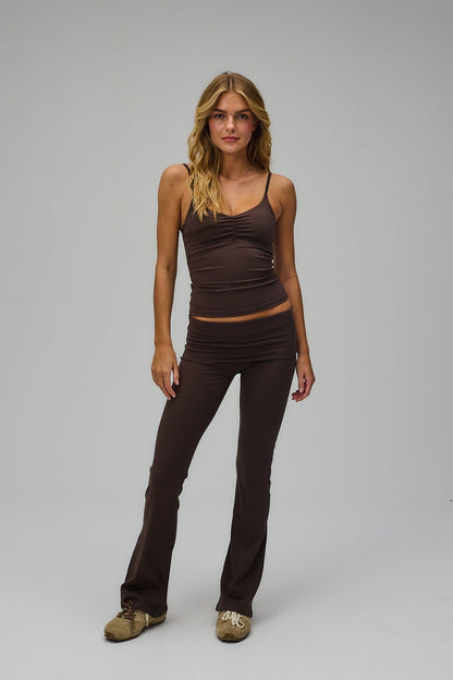 Scrunch Tank Top - Pecan Brown