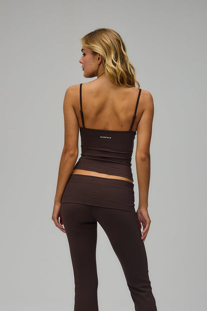Scrunch Tank Top - Pecan Brown