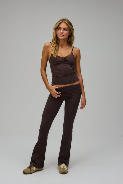 Scrunch Tank Top - Pecan Brown