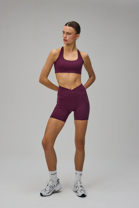 Wrap Shorts - Deep Plum