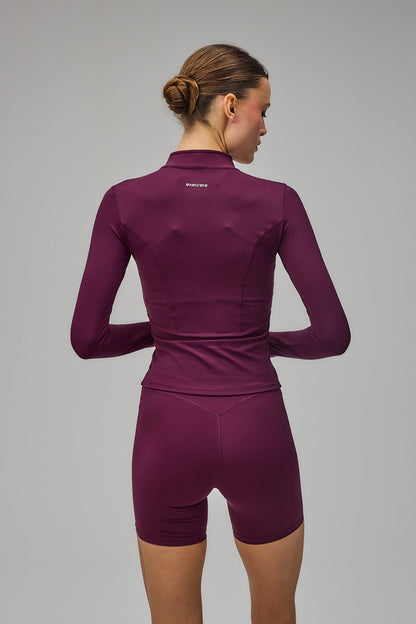 Hyper Zip Blouse - Deep Plum