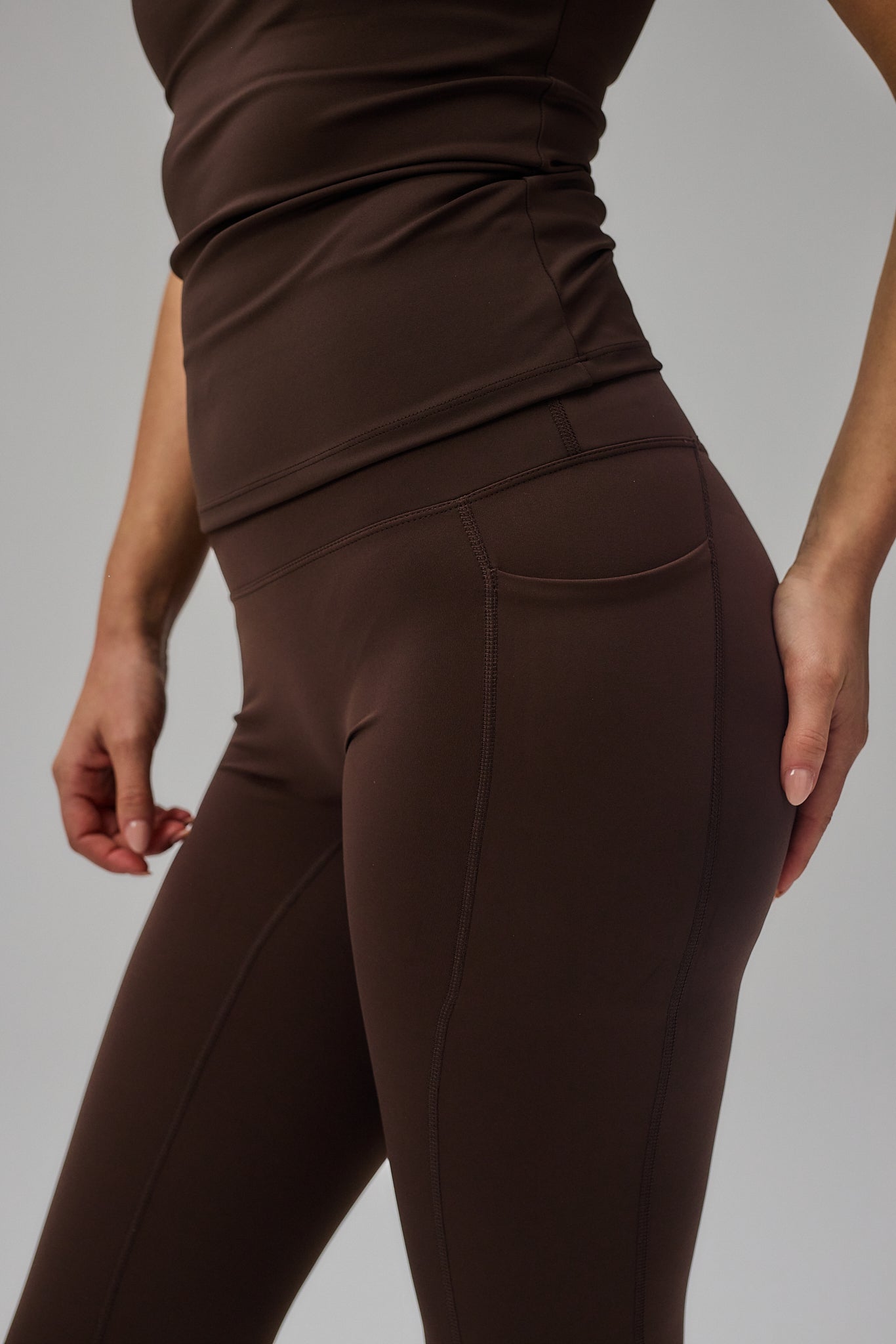Active Pocket Tights - Pecan Brown