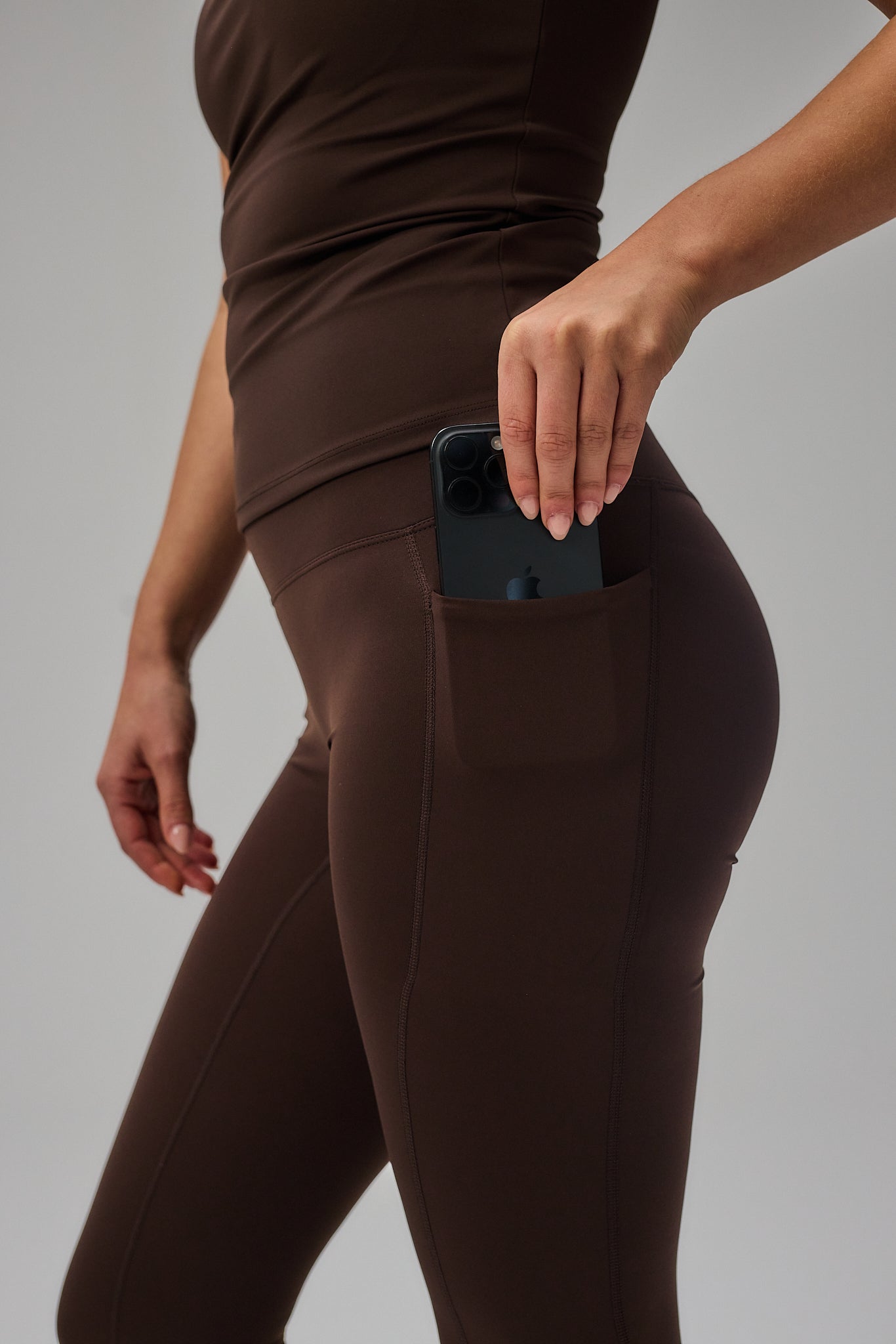 Active Pocket Tights - Pecan Brown