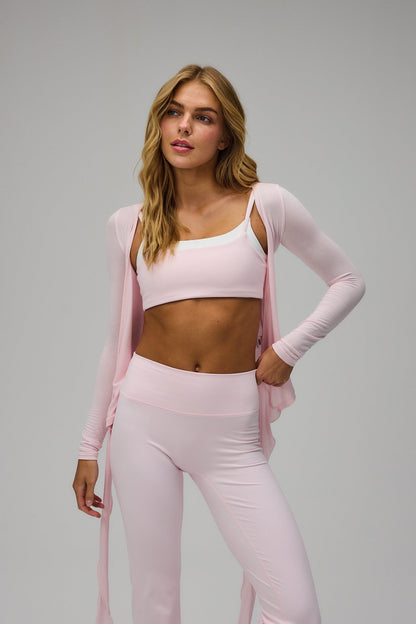 Ballet Wrap Blouse - Soft Pink