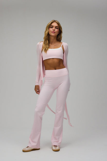 Ballet Wrap Blouse - Soft Pink