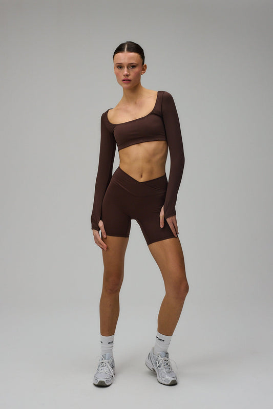 Wrap Shorts - Pecan Brown