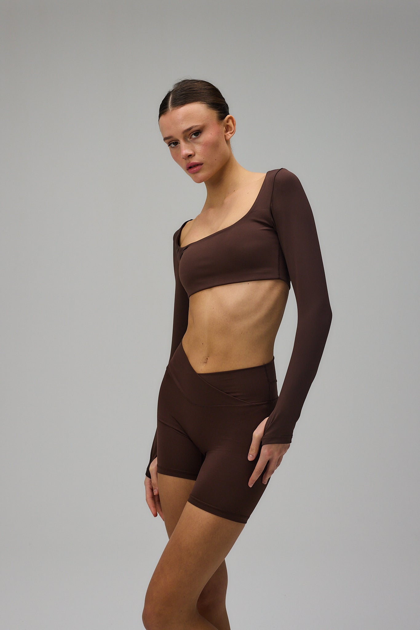 Wrap Shorts - Pecan Brown