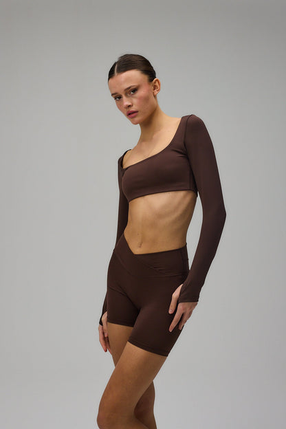 Wrap Shorts - Pecan Brown