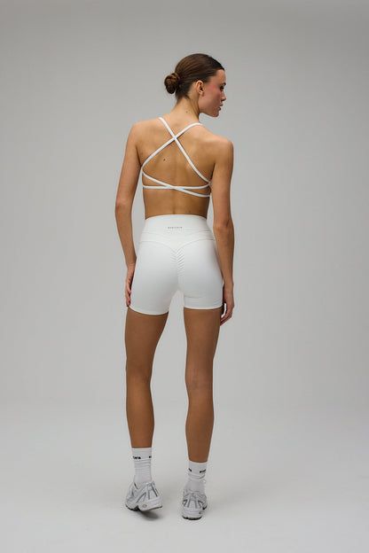 Sculpt Scrunch Shorts - White
