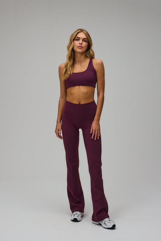 Flare Yoga Pants - Deep Plum
