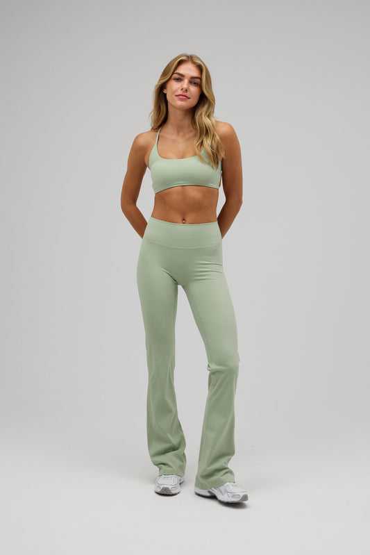 Flare Yoga Pants - Dusty Green