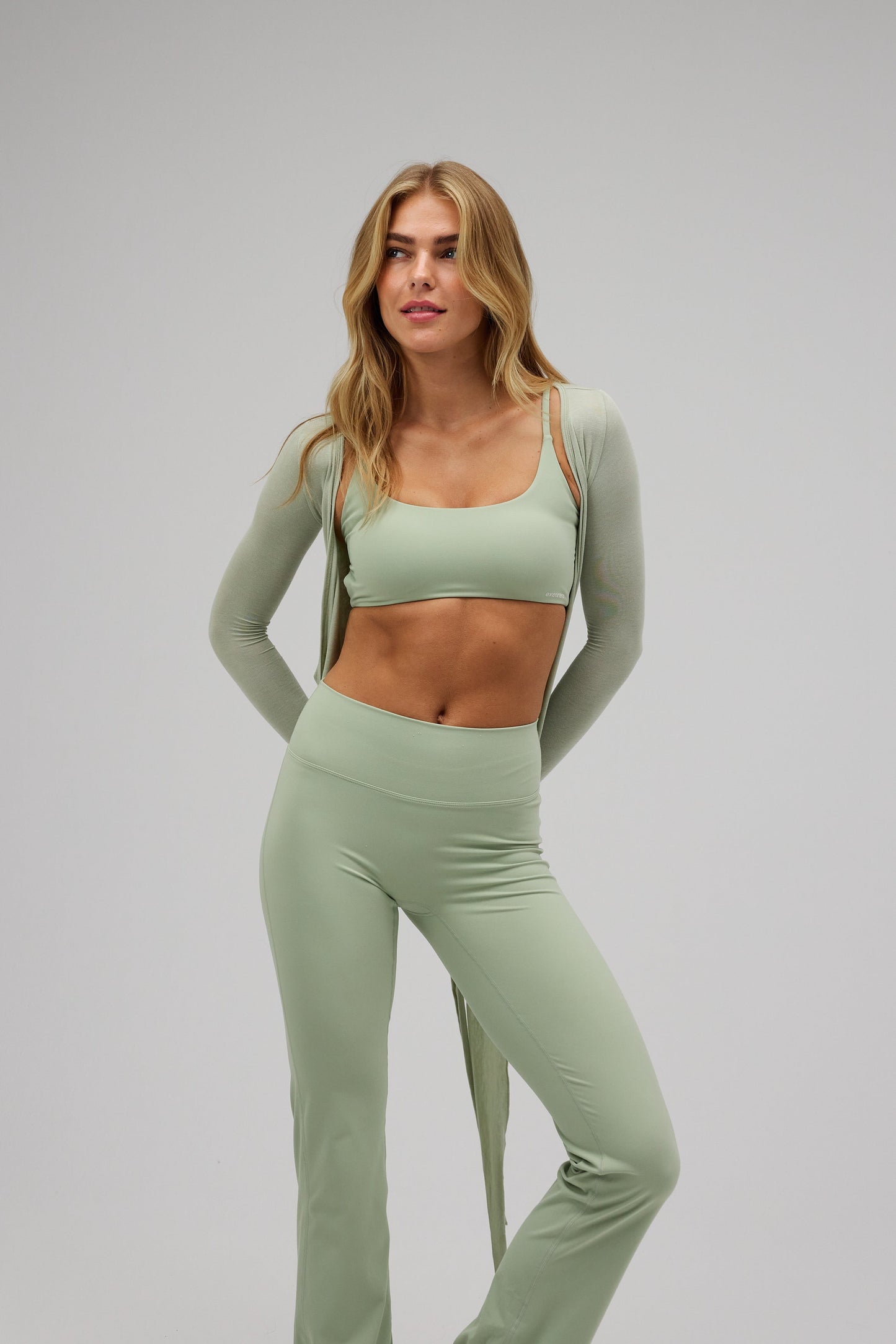 Ballet Wrap Blouse - Dusty Green