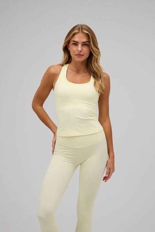 Neaty Racer Tank Top - Lemon