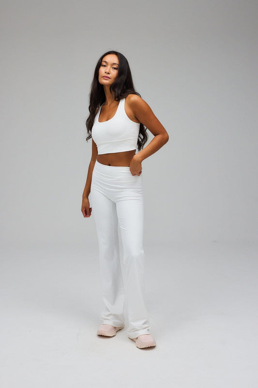 Flare Yoga Pants - White