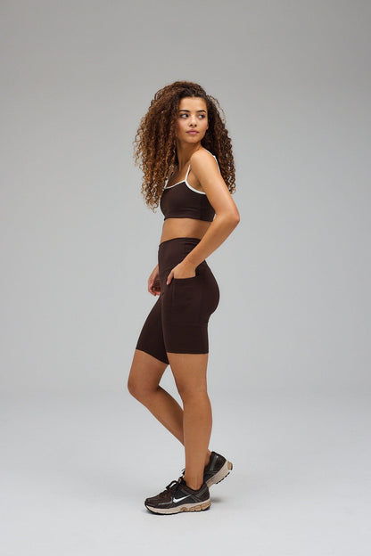 Active Pocket Shorts - Pecan Brown