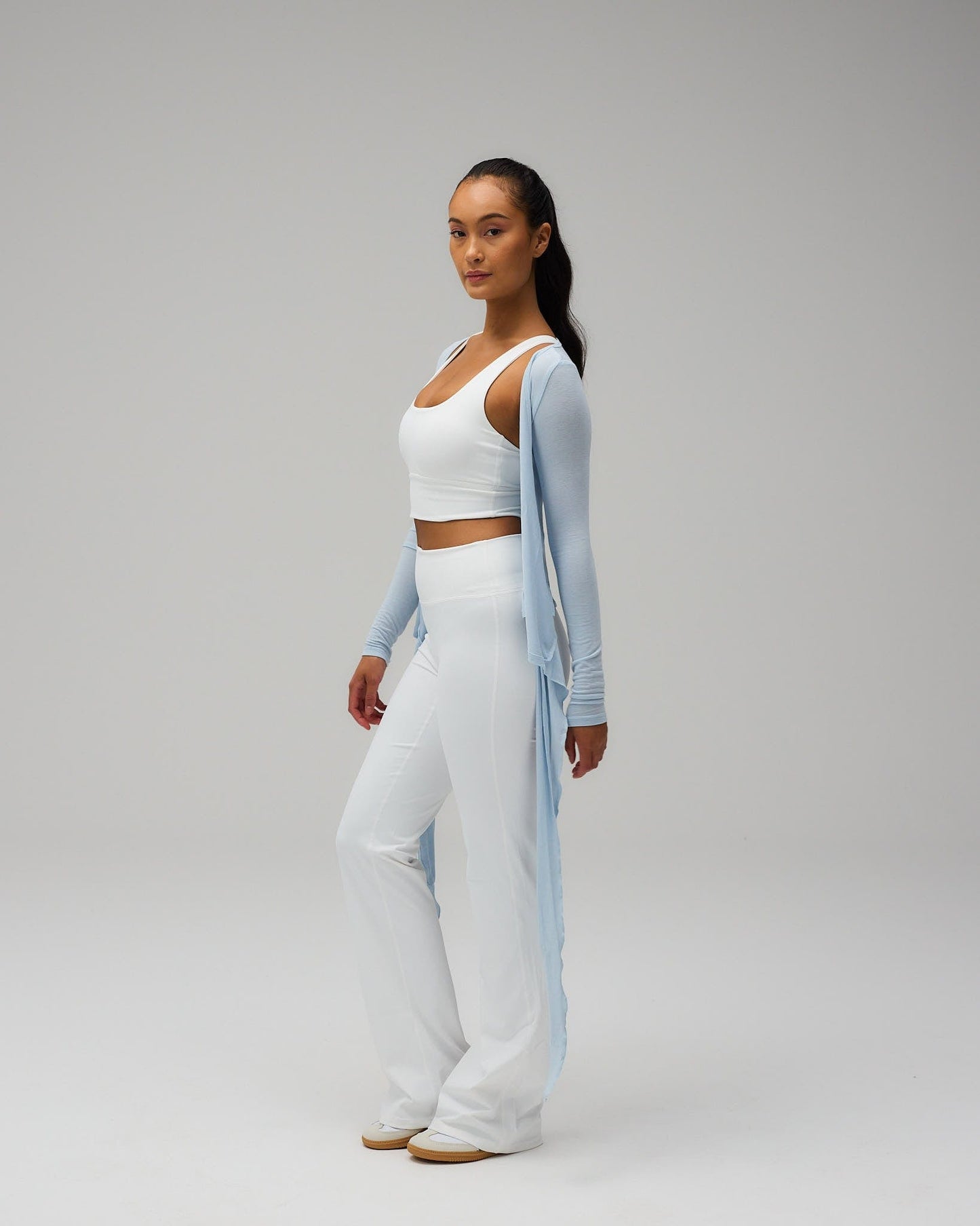 Ballet Wrap Blouse - Powder Blue