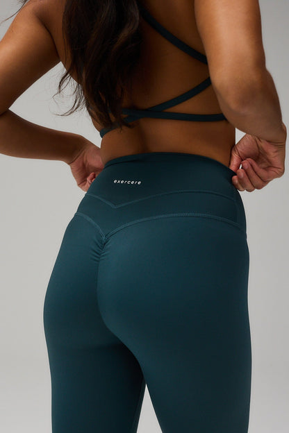 Sculpt Scrunch Tights - Sea Green