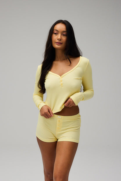 Rib Long Sleeve - Banana