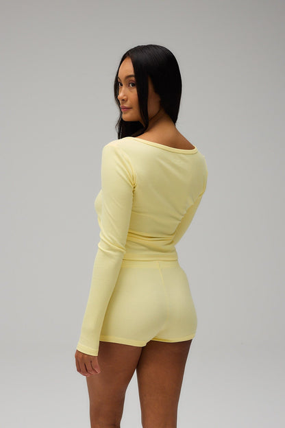 Rib Long Sleeve - Banana