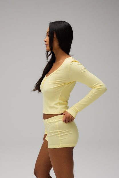 Rib Long Sleeve - Banana