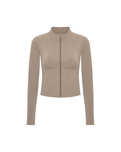Hyper Zip Blouse - Sand Beige